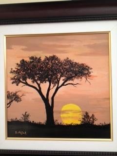 This painting had special meaning to our client.  They asked if we could incorporate it into our work.