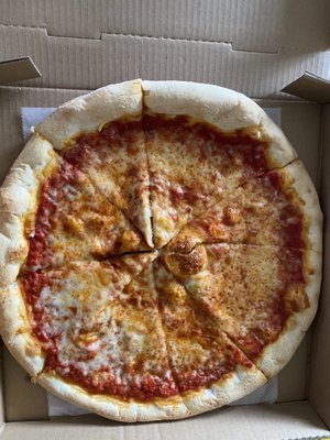 A small Plain Pizza that might have been the worst ever.