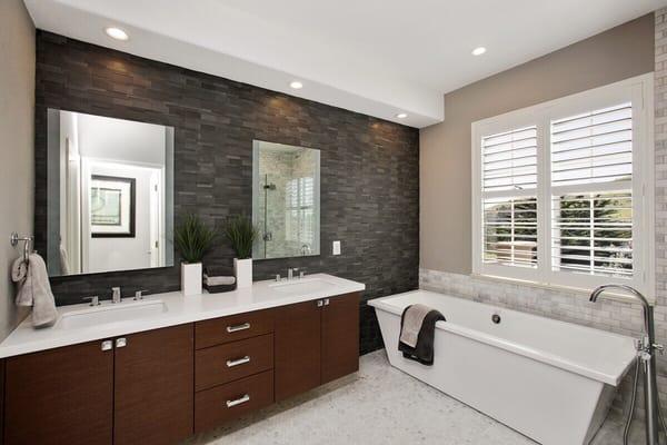 Master bath remodel. From Wellgo: floating vanity.