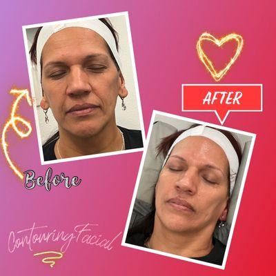 Contouring Facial gives a botox like effect that's great for special occasions.