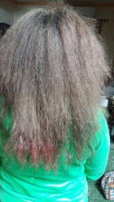 This Is the natural hair before the keratine treatment