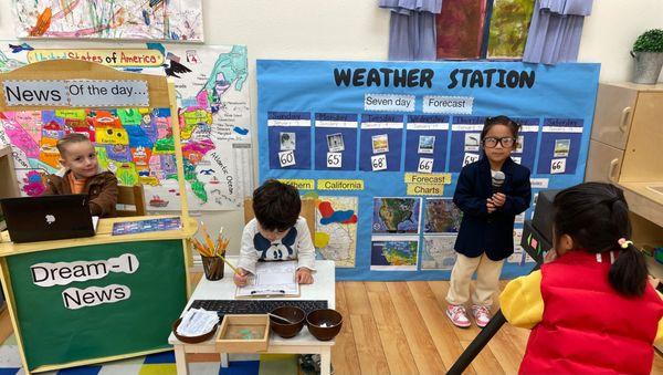 Weather Station Meteorologist Pretend Play!