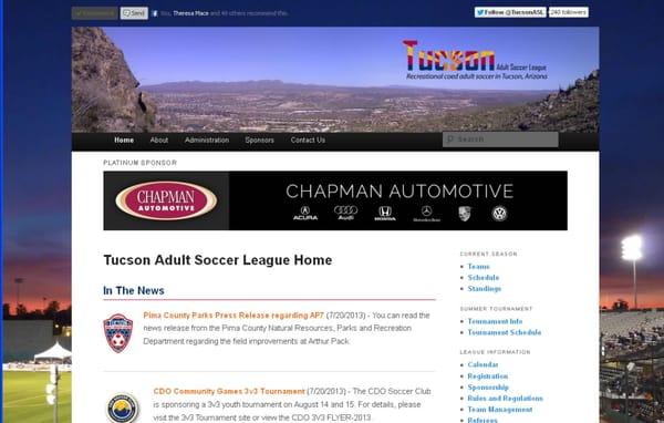 Client Site - Tucson Adult Soccer League