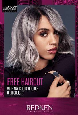 Come or walk in too the Salon Professional Academy and get a Free haircut with any Color Service from one of our amazing students!