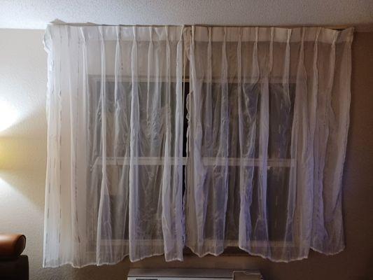 missing privacy curtain in main room