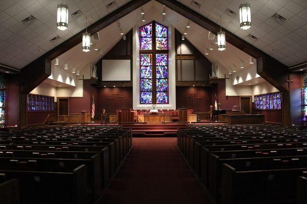 Inside of the traditional sanctuary