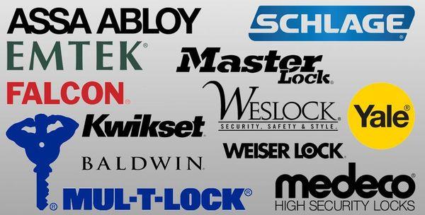 We service Kwikset, Schlage, Baldwin, Master Lock, Mul-T-Lock, Assa Abloy, Emtek, Yale, Weiser, and Weslock locks.