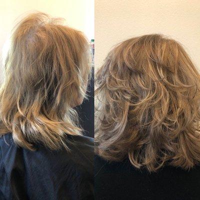 Before & After! Color,Hilite, Cut, Style. Clyde's Salon Gilbert. www.clydessalon.com