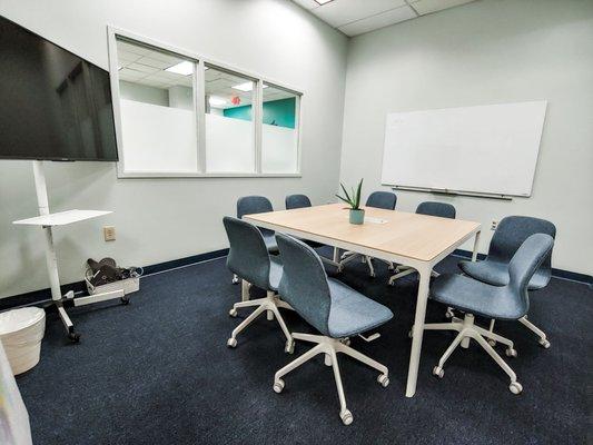 Our bright and teched-out conference room is just $35 per hour.