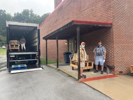 Food Pantry helpers at Sharps Chapel. What a fine group of people helping and serving their community.