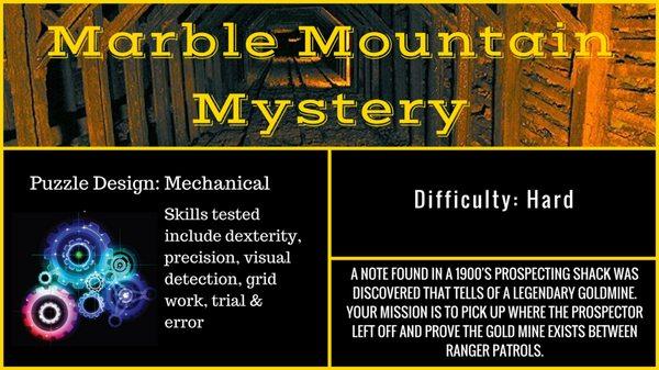 Marble Mtn Mystery adventure