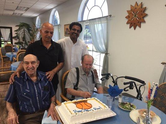 Celebrating Father's Day and June's Birthday  at St Thomas Retirement Center