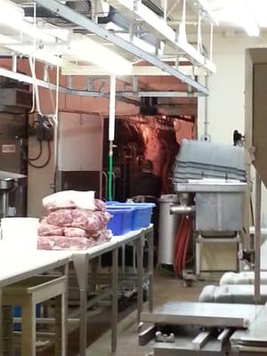 Meat locker, they butcher their own meats in-house!