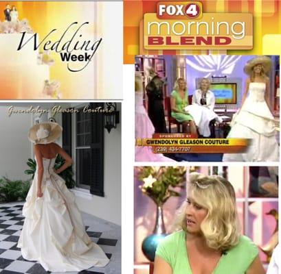 #wedding week on the morning blend in #SWFL #Naples fl. Gwendolyn talks about her custom made wedding gowns