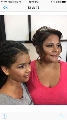 Mother and daughter special makeup and hairstyle