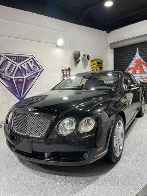 Bentley in for headlight restoration & full detail