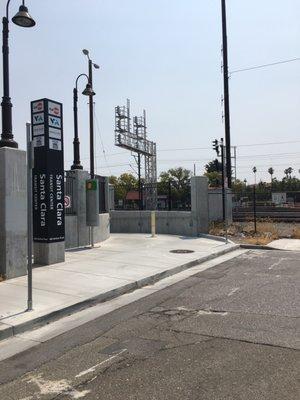 Entrance from Costco side of the tracks