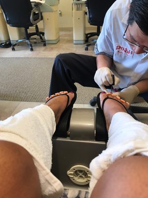 Pedicure with Hot towels