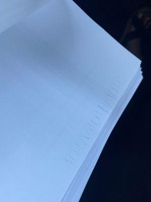 Streaks from the printer, that appeared on all of my pages.