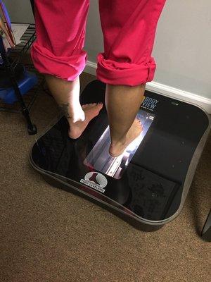 We use Foot Levelers custom-made functional orthotics to help balance and restore proper biomechanics.