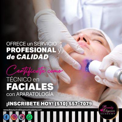 CERTIFICACIÓN TÉCNICO en FACIALES con APARATOLOGÍA