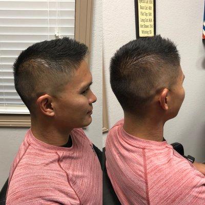 This guy gets a zero fade because he likes it clean.