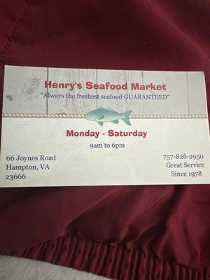 Henry's Seafood Market