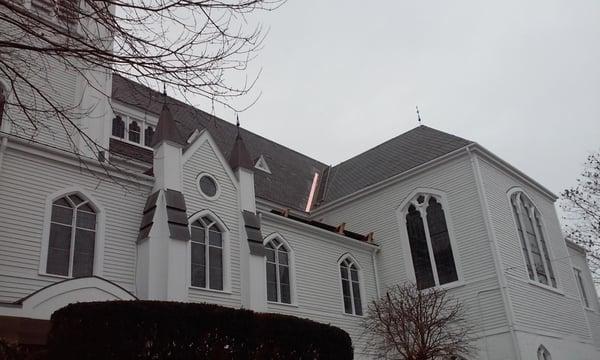 St. Johns Church New copper valleys and slates.