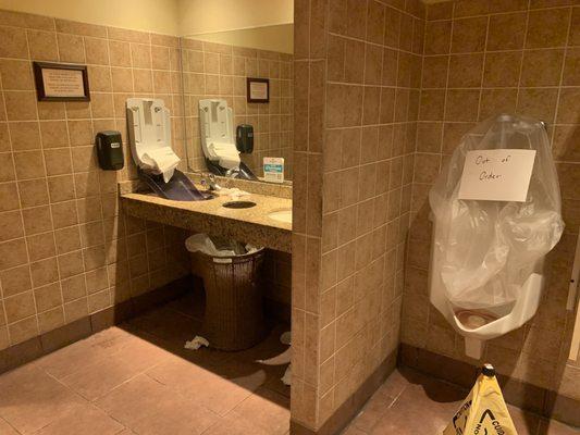 This is the men's bathroom at the Clarksville, TN Red Lobster.