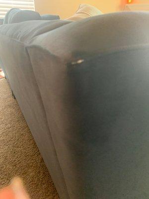 Busted seams ... check your furniture.