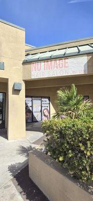 View of the salon from the sidewalk