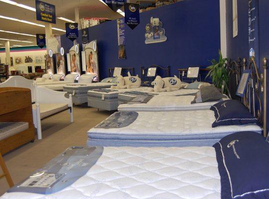 Famous Serta mattresses! We stock all sizes and comfort preferences.