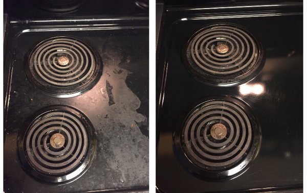 Nothing like cooking on a nice clean stovetop!