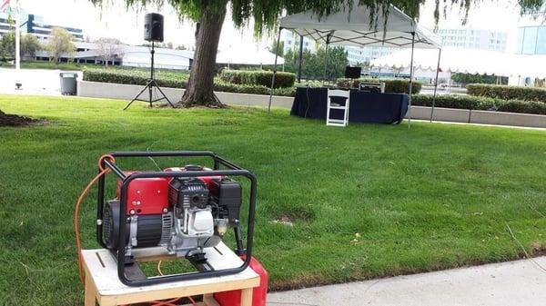 Freshly rebuilt carburetor on my generator doing its job providing clean power for my DJ sound system. Thanks, Chris!