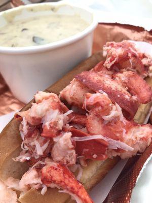 Lobster roll and chowder combo, $27.00