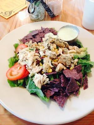 Mexican Salad with Cilantro Lime Dressing and Roasted Pastured Raised Chicken