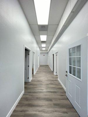 Hallway to patient rooms