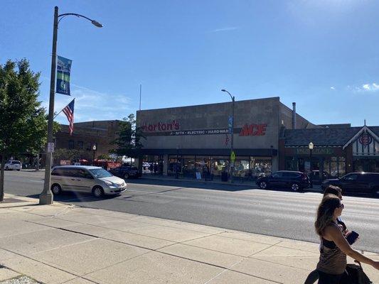 View of Horton's from across the street.