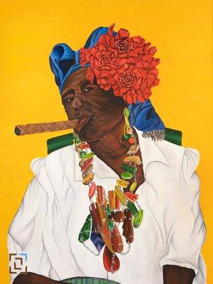 Cigar Lady of Cuba, by A Shawn McKinney, original oil painting or prints