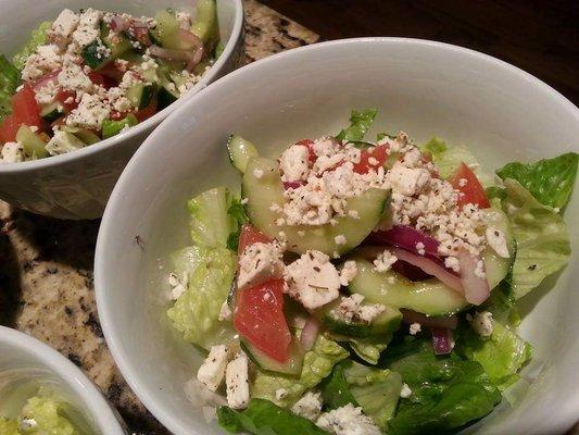 Greek Topper Salad with Tomato Basil Feta