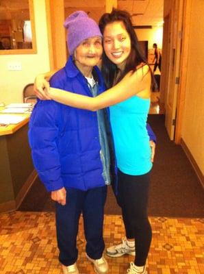 Willa and her grandma after a zumba class.