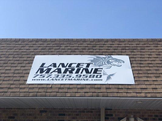 Lancet Marine front of the shop