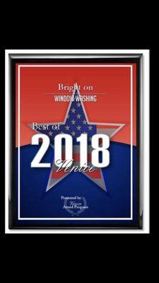 Bright On was awarded Best of Venice for the Window Washing category for 2018!!                   Right On Bright On!!