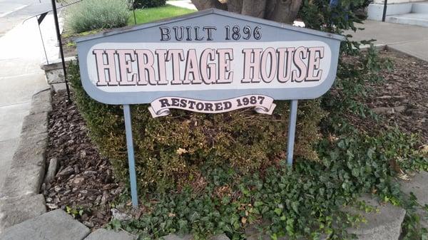 Sign Outside Heritage House