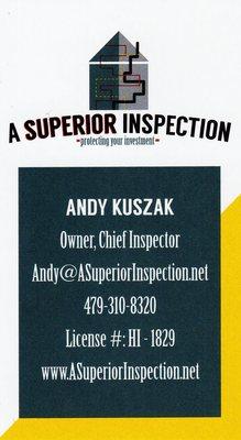 Owner, Chief Inspector