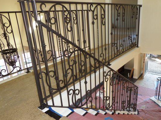 Iron railings with forge design