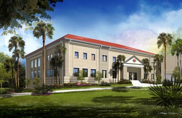 Rendering of the Bay County Courthouse Addition - VBA Design is the Architect of Record