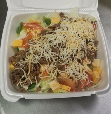 Coach Lite cheese steak salad