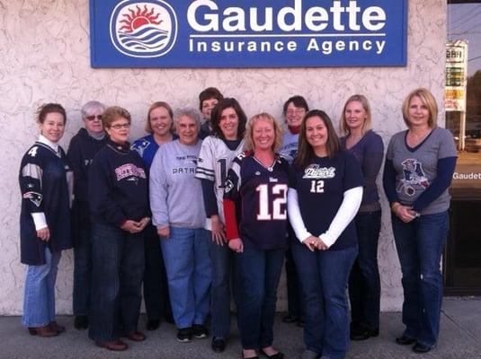 Gaudette Insurance shows Patriots pride!