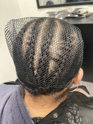 Base braid for the lace wig